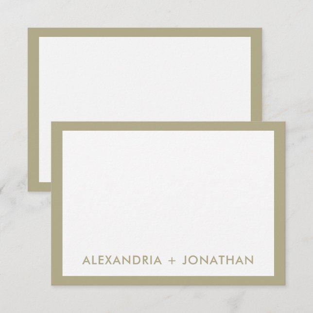 Tarjeta de nota de las parejas tigráficas modernas (Anverso / Reverso)