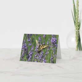 Tarjeta de nota de lavanda para aligeración de mar