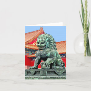 Tarjeta de nota de león china