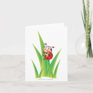 Tarjeta de nota de Libby-Ladybug