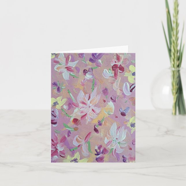 Tarjeta De Nota De Lilies Of Valley Blank (Anverso)