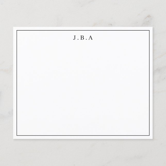Tarjeta de nota de línea de borde de 3 monograma f (Anverso)