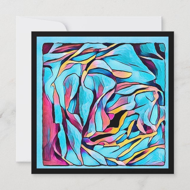 Tarjeta de nota de línea plana con sobres blancos  (Anverso)