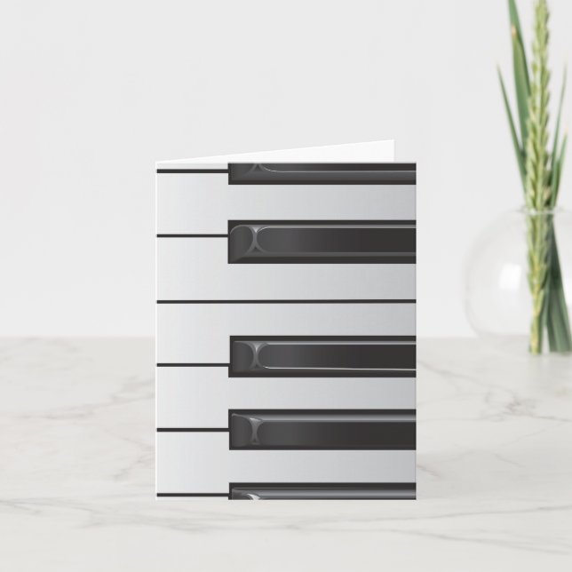 Tarjeta de nota de llaves del piano (Anverso)