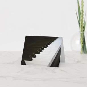 Tarjeta de nota de llaves del piano