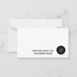 Tarjeta de nota de logotipo de empresa para emplea