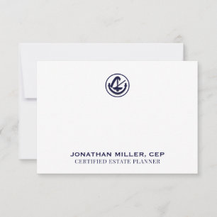 Tarjeta de nota de logotipo legal de personalizado