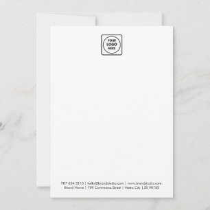 Tarjeta de nota de logotipo vertical 5x7 con marca