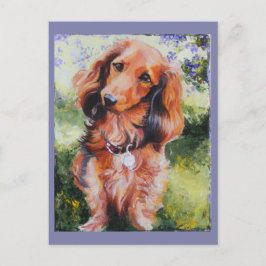 Tarjeta de nota de Long Haired Dachshund