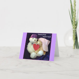 Tarjeta de nota de los abrazos de la cura