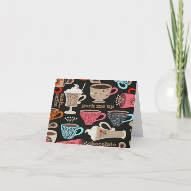 Tarjeta de nota de los amantes del café de Latte (Anverso)