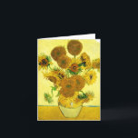 Tarjeta de nota de los girasoles de Van Gogh<br><div class="desc">Tarjeta de nota de los girasoles de Van Gogh. Pintura al óleo en lona a partir de 1888. El florero con quince girasoles sigue siendo uno de los trabajos de la vida más queridos de Vincent van Gogh. El uso brillante de amarillos evoca reservado finales del verano. Un gran regalo...</div>