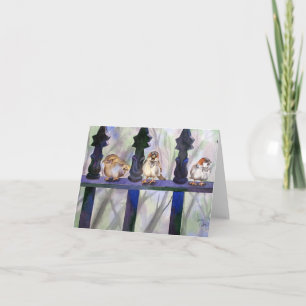 Tarjeta de nota de los gorriones de Dave