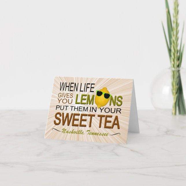 Tarjeta de nota de los limones de Nashville, (Anverso)