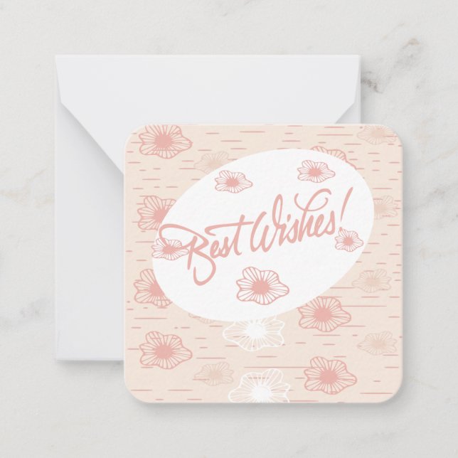 Tarjeta de nota de los mejores deseos (Anverso)