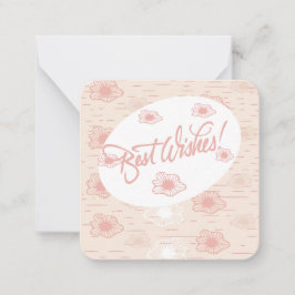 Tarjeta de nota de los mejores deseos