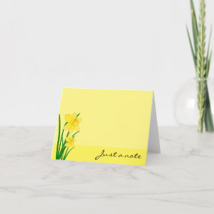 Tarjeta de nota de los narcisos