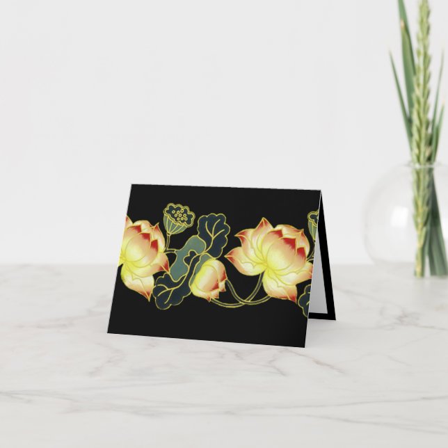 Tarjeta de nota de los pasteles orientales - en bl (Anverso)