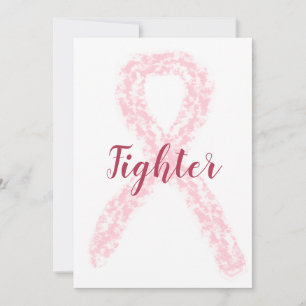 Tarjeta de nota de lucha contra el cáncer de mama