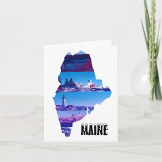 Tarjeta de nota de Maine