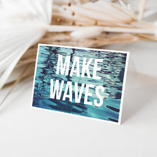 Tarjeta de nota de Make Waves Blank