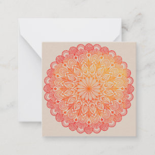 Tarjeta de nota de Mandala