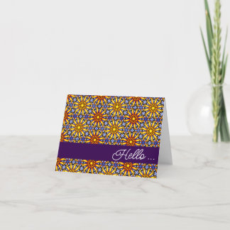 Tarjeta de nota de Mandala de Sun Celestial