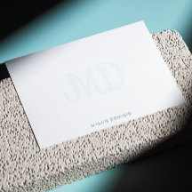 Tarjeta de nota de marca de agua de monograma con 