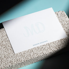 Tarjeta de nota de marca de agua de monograma con