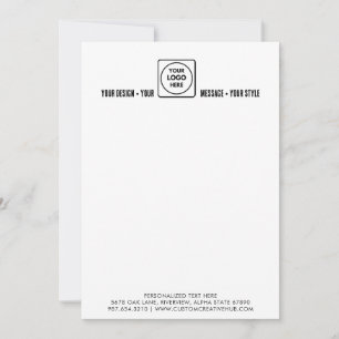 Tarjeta de nota de marca de logotipo de negocio si