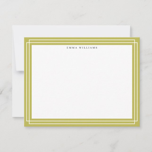 Tarjeta de nota de marco verde cítrico (Anverso)