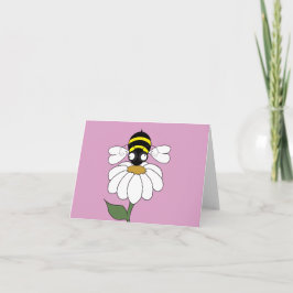 Tarjeta de nota de margarita (interior en blanco)