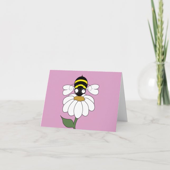 Tarjeta de nota de margarita (interior en blanco) (Anverso)