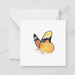 Tarjeta de nota de mariposa