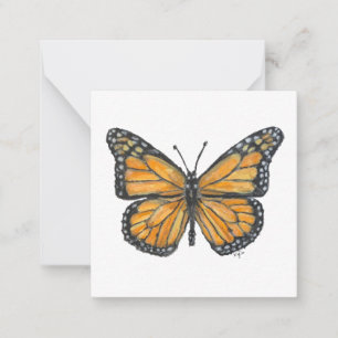 Tarjeta de nota de mariposa