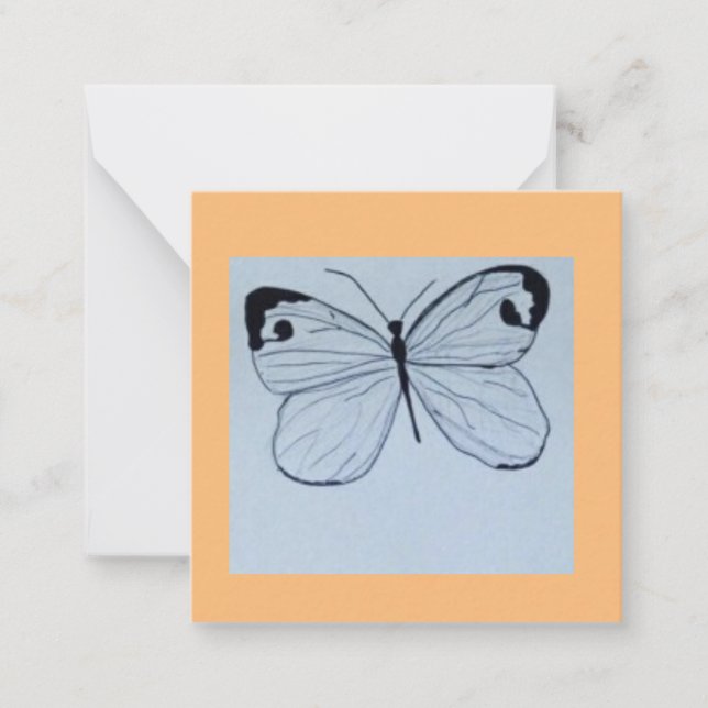 Tarjeta de nota de mariposa (Anverso)