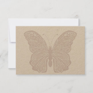 Tarjeta de nota de mariposa