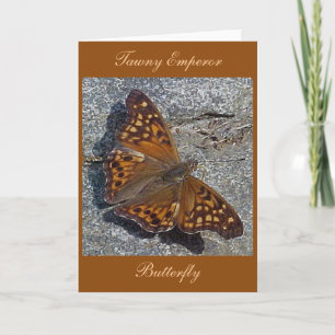 Tarjeta de nota de mariposa del emperador de Tawny