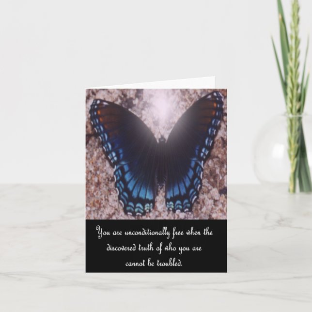 Tarjeta de nota de mariposa inspiradora 1 (Anverso)