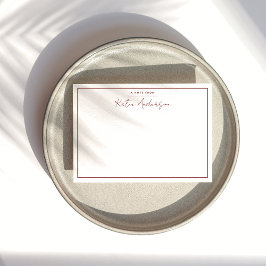 Tarjeta de nota de marrón de escritura de tipograf