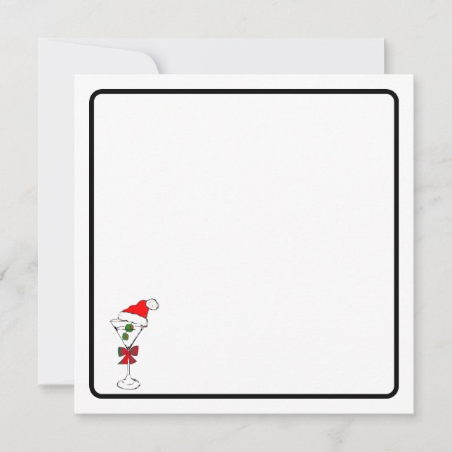 tarjeta de nota de martini de Navidad  (Anverso)