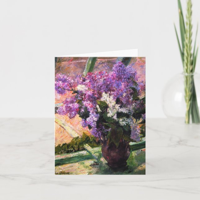 Tarjeta de nota de Mary Cassatt Lilacs (Anverso)