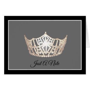 Tarjeta de nota de Miss América Gold Crown