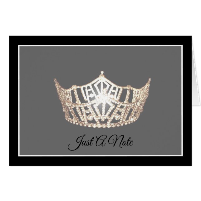 Tarjeta de nota de Miss América Gold Crown (Anverso (Horizontal))