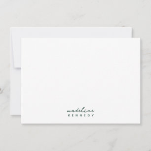 Tarjeta de nota de moda Emerald Green Stationery