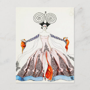 Tarjeta de nota de moda Georges Barbier Art Déco
