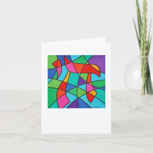 Tarjeta de nota de mosaico Chai 4 x 5.6 (Anverso)