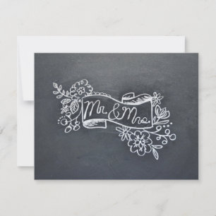 Tarjeta de nota de Mr. y Mrs.