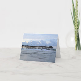 Tarjeta de nota de muelle de playa