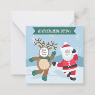 Tarjeta de nota de Navidades de Personalizado Cuad